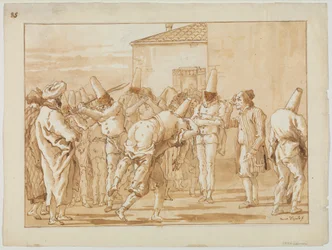 A flagelação de Punchinello, c.1800