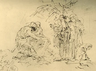 A abertura de uma sepultura, meados do século XVIII, 1928.