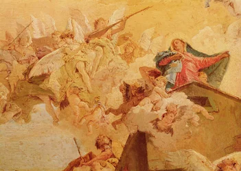 Tradução da Santa Casa de Nazaré a Loreto, detalhe da Virgem