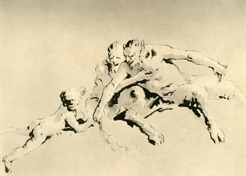 Dois Fauns e um Cupido, meados do século XVIII, 1928