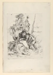 Dois mágicos e dois meninos, do Scherzi, ca. 1743-50.
