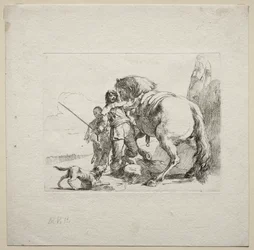 Vários Caprichos: O Cavaleiro Montando seu Cavalo, 1785.