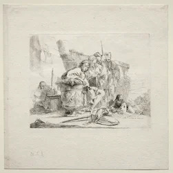 Vários Caprichos: O Jovem Sentado, Encostado a uma Urna, 1785.