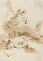 Vênus e Cupido descobrindo o corpo de Adonis