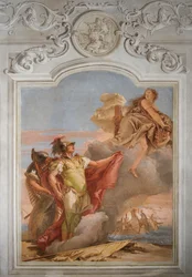 Adeus de Venus a Enéas, da Sala da Eneida na Palazzina, 1757