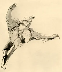 Guerreiro em pé nas nuvens, meados do século XVIII, 1928