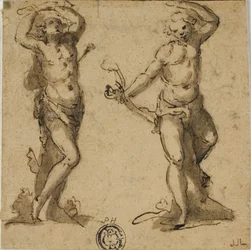 Dois esboços de São Sebastião