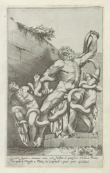 Laocoöngroep
Lacoontis signum e marmore mira arte factum (...) (título sobre o objecto)
Escultor antieke em Roma (título da série)
Antiquarum statuarum urbis Romae quae in publicis locis visuntur icones (título da série)