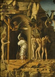 A Descida de Cristo ao Limbo, c.1475-80 (óleo sobre velino em painel)