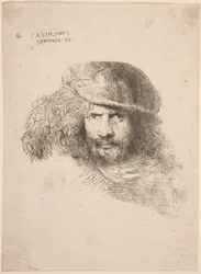 Cabeça de um jovem com um chapéu de penas (o chamado autorretrato)