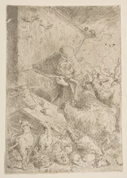 Noé deixando os animais entrarem na arca, ca. 1630