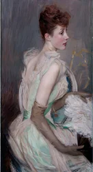 Belle Epoque: "Retrato da Condessa De Leusse nee Suzanne Berthier (1868-1936) Pintura de Giovanni Boldini (1842-1931)
