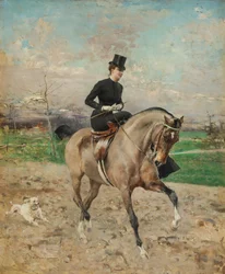 Amazona. Alice Régnault a cavalo, 1878.