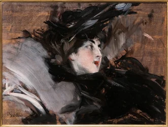 Senhora com um gorro