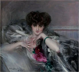 "Portrait de la princesse Catherine Radziwill (1858-1941)" (Princesa Catherine Radziwill) Peinture de Giovanni Boldini (1842-1931)
