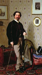 Retrato de Cristiano Banti (1824-1904) (óleo sobre tela)