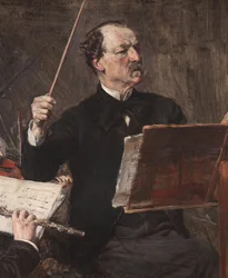 Retrato de Emanuele Muzio, compositor e maestro italiano (pintura)