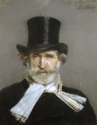 Retrato de Giuseppe Verdi, de 1880 (pastel sobre papel)