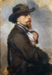 Retrato do pintor italiano Vincenzo Cabianca (1827-1902)