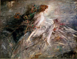 Retrato da marquesa Casati com penas de pavão