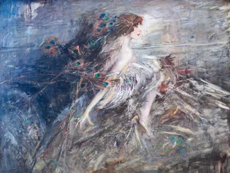 Retrato da marquesa Casati com penas de pavão