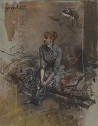Retrato da atriz Gabrielle Réjane 1856-1920
