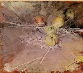 Natureza morta de maçãs Calville pintura de Giovanni Boldini