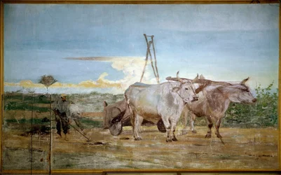 O esterco animal recolhido (óleo sobre tela