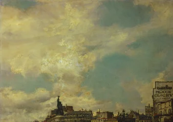 O céu, detalhe da Praça Clichy, Paris, de Giovanni Boldini (1842-1931), óleo sobre tela, 60x98 cm