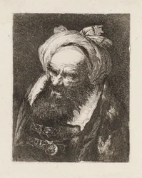 Homem idoso com turbante, da Raccolta di Teste (Colecção de cabeças)