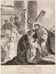 Jesus consola as mulheres de Jerusalém que choram