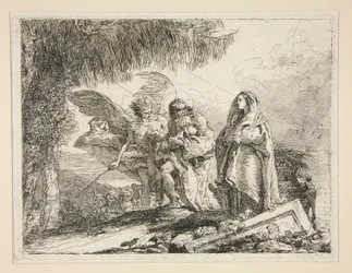 Joseph Carrying Jesus in his Arms, da série Idee pittoresche sopra la fuga in Egitto (Voo para o Egipto)