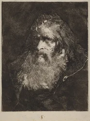 Ancião com a cabeça descoberta