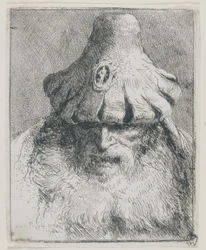 Ancião com chapéu cónico