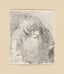Velho com barba e cabelo comprido, da Raccolta di Teste (Colecção de cabeças)
