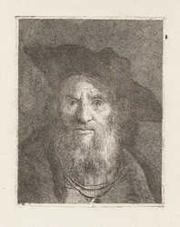 Velho com chapéu, da Raccolta di Teste (Colecção de cabeças)