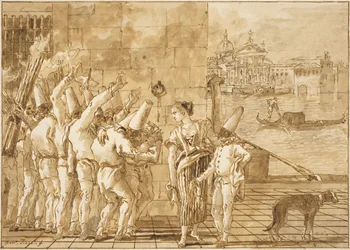 A despedida de Punchinello para Veneza