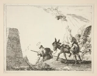 A Sagrada Família Passando uma Pirâmide, da série Idee pittoresche sopra la fuga in Egitto (Flight into Egypt)