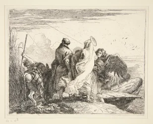 A Sagrada Família por um Rio, da série Idee pittoresche sulla fuga in Egitto (Flight into Egypt)
