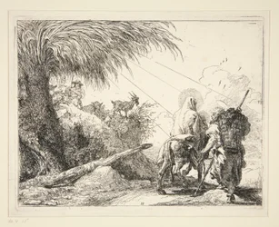 A Sagrada Família num Caminho Rochoso, da série Idee pittoresche sulla fuga em Egitto (Voo para o Egipto)