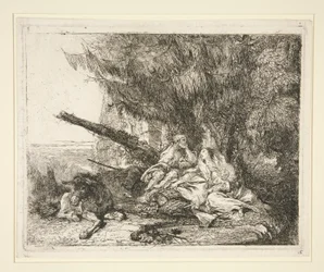 The Rest on the Flight into Egypt, from the series Idee pittoresche sopra la fuga in Egitto (Voo para o Egipto)