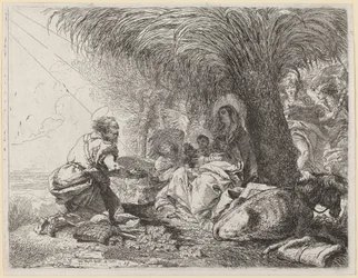O descanso no vôo com Joseph em adoração