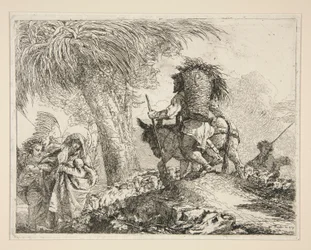 A Virgem e o Menino com José, da série Idee pittoresche sopra la fuga in Egitto (Flight into Egypt)