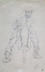 Buttero a cavalo (cowboy toscano)