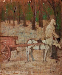 Impressão no exterior da Porta Romana, c.1868-70 (óleo sobre tábua)