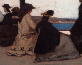 La rotunda de Palmieri (A Rotunda de Palmieri) Pintura de Detalhe de Giovanni Fattori (1825-1908)