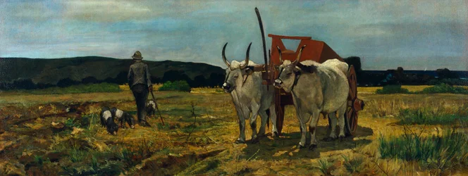 Maremma Tuscany, Giovanni Fattori (1825-1908), óleo sobre tela, 77,5X205,7 cm