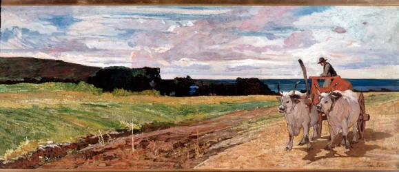 Arado e bois - Pintura