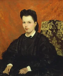 Retrato de sua primeira esposa, de Giovanni Fattori (1825-1908), óleo sobre tela, 83x70 cm