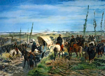 O acampamento italiano depois da batalha de Magenta (pintura sobre tela)
